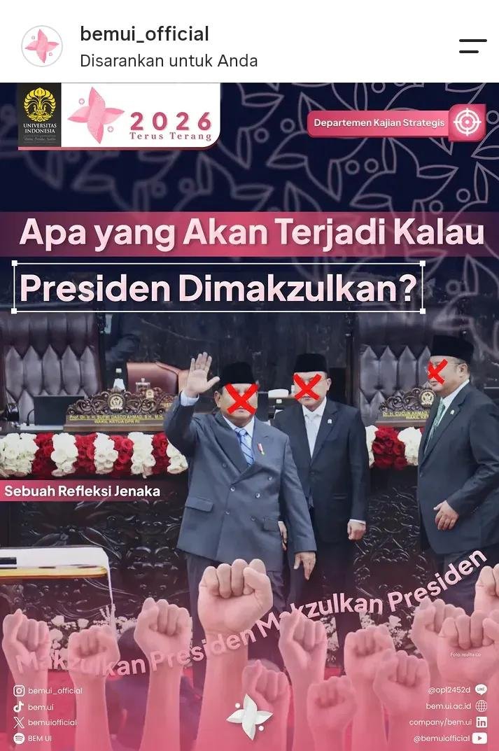indepenSumatera's tweet photo. BEM UI SUDAH JADI ANTEK JOKOWI?

TINGGALKAN PERGERAKAN BELAH BAMBU. https://t.co/Jzw9Wxuoca