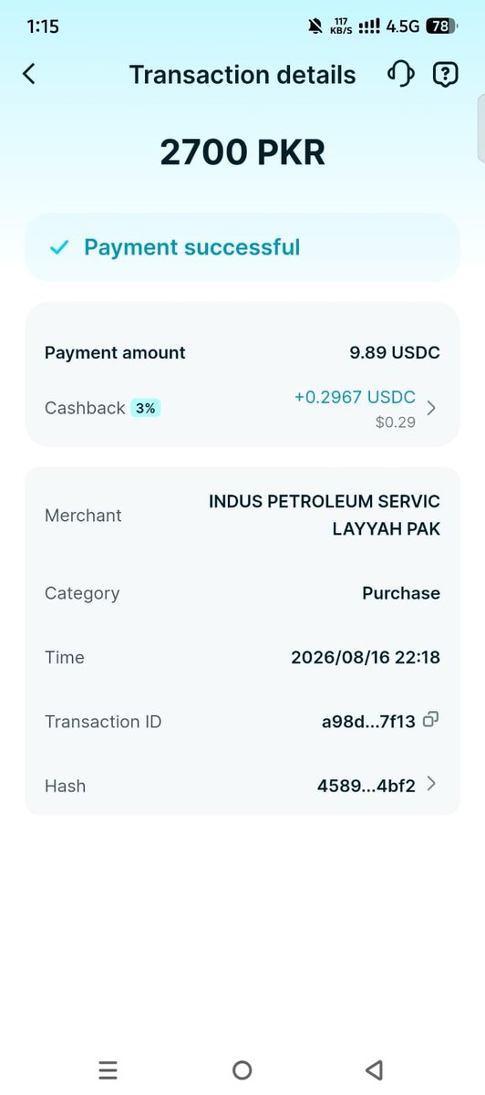 Pro_Sharry's tweet photo. 🔥 Now Done  2K+ PKR spendings! 😍

And now Im eligible for  280 PKR cashback from Bitget Wallet. 💰🔥

Aap log bhi Bitget Wallet Card use karein 2000 PKR ya us se zyada spend karein aur 280 PKR cashback ka benefit lein. 🚀

Wow, amazing offer by Bitget Wallet! 🇵🇰💚

@BitgetWallet
#AzadiSpendAndEarn
