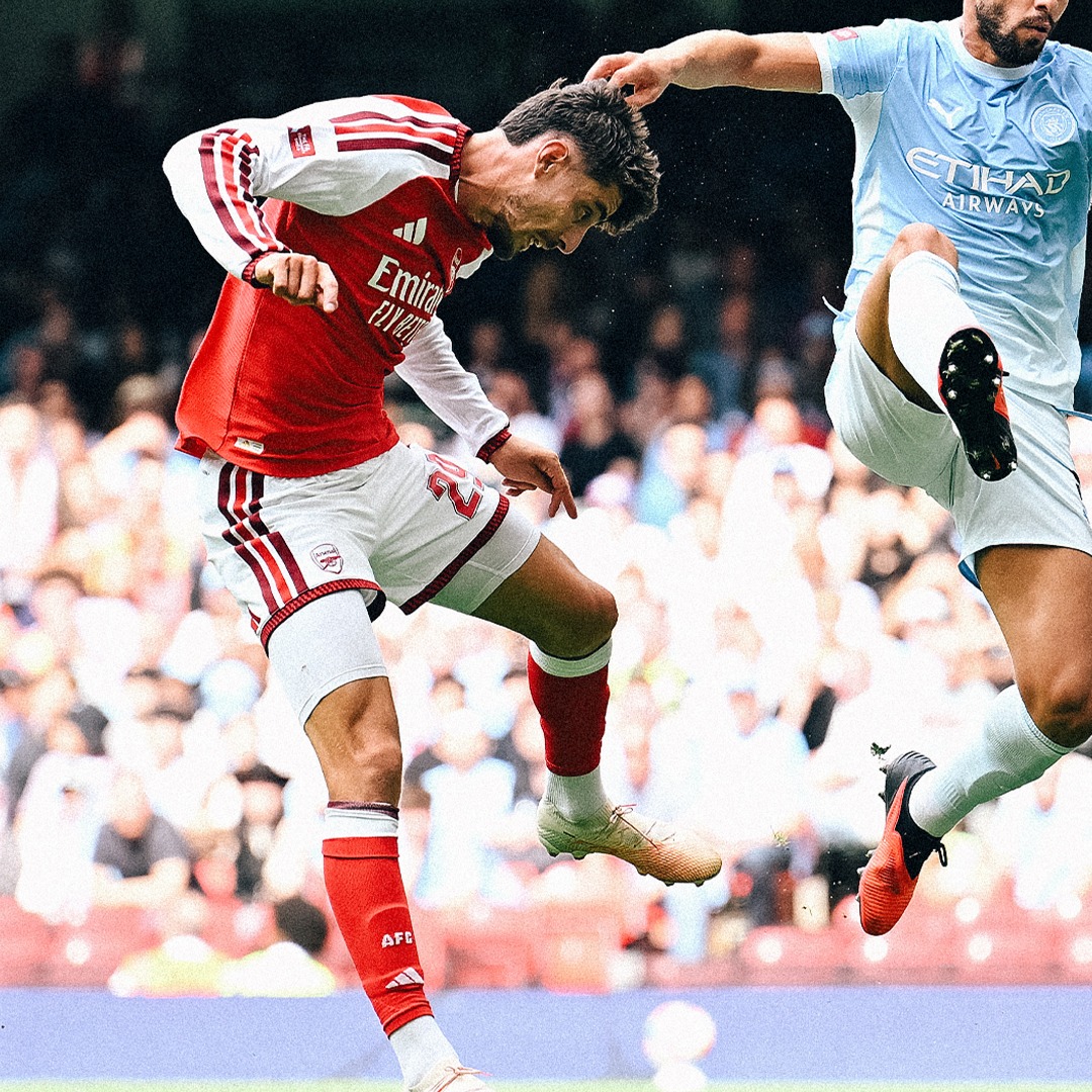 Arsenal's tweet photo. The Arsenal are back 👊

All the best images from yesterday's Community Shield win 📸