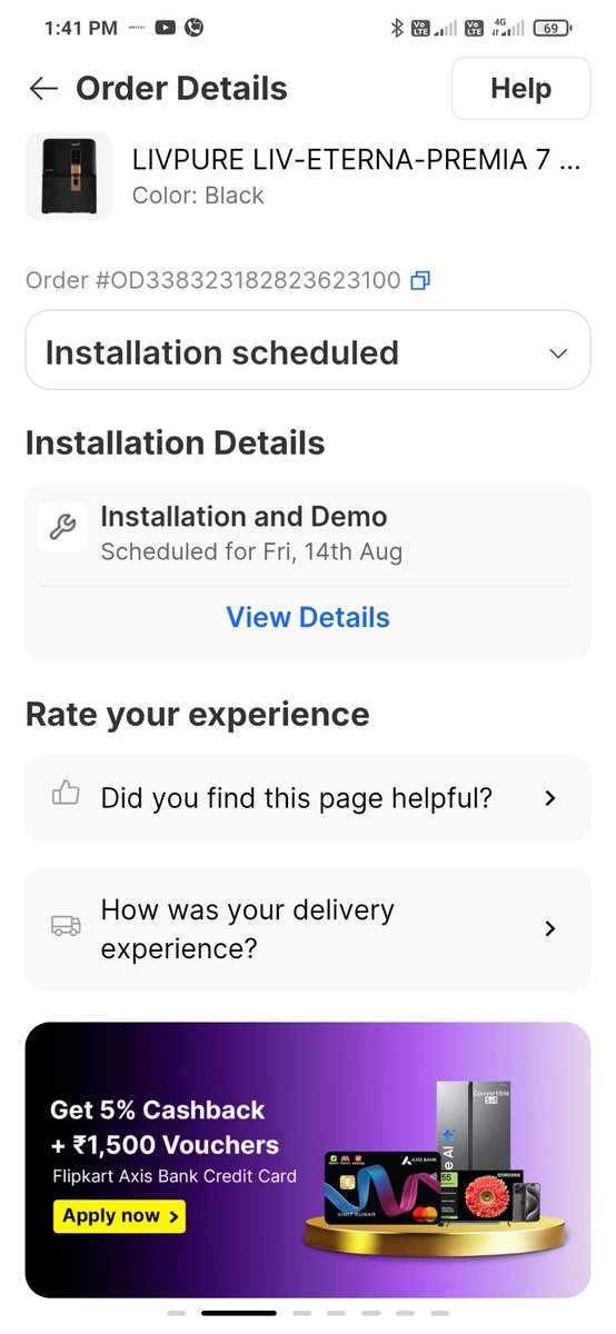 Itz_Manas07's tweet photo. Hello @Flipkart  @Livpure_India , I received my order on 12th August, and today is 17th August. Still, no installation team has reached my home.

I have been contacting your service team since 13th August, and every time I am given the same excuse. https://t.co/SpNnhl6kXk