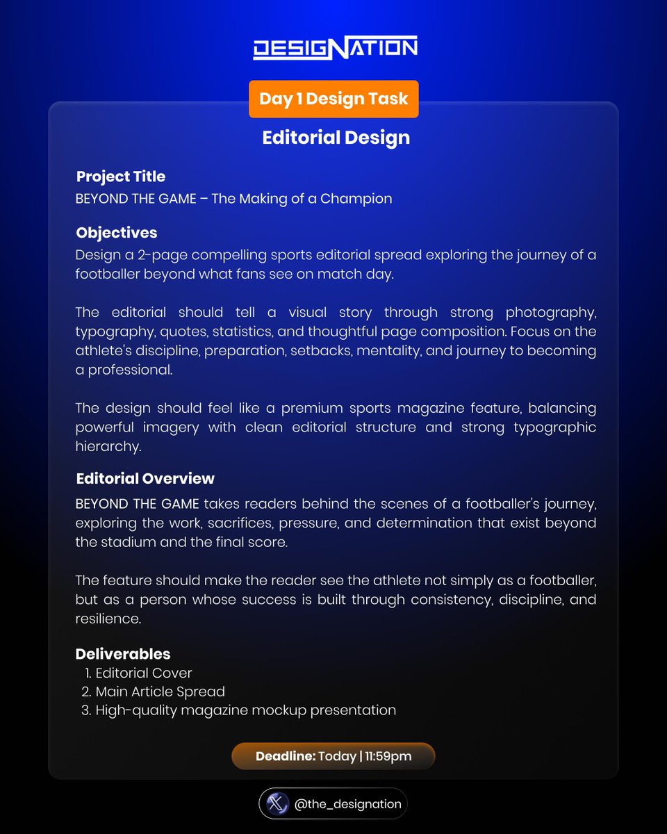 The_DesigNation's tweet photo. A new week is upon us, Creatives 💙🧡

Frame 1: Graphics Designers 
Frame 2: UI/UX Designers 

Quote this post with your submissions 🔥 https://t.co/32HYcQ3wVe