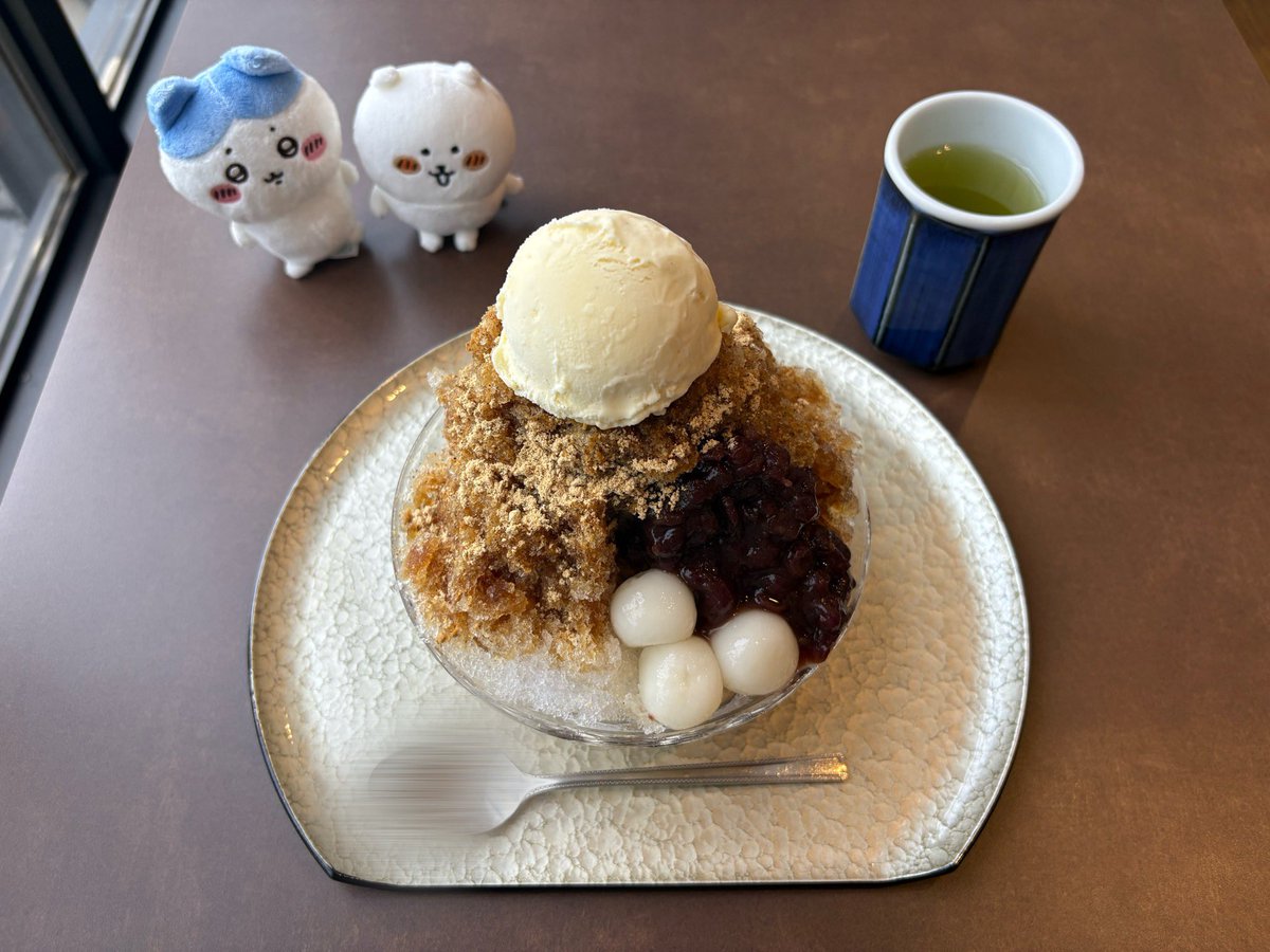 rn_yxy's tweet photo. 店員さんがぬいを見て、可愛いですね~！私もちいかわ大好きです！と話しかけて下さり、お会計の際にも映画の話できて嬉しかった￼😽💞
かき氷美味しかった🍧 https://t.co/PkzaZBFPQk