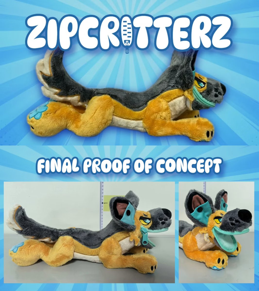 GaoPengToys's tweet photo. 🐾 MEET THE ZIPCRITTERZ! 🐾

🌟It's time to meet Sheppy — a 90cm (~3ft) cuddly companion that’s part plushie, part secret keeper! 
🎨Designed by indie artist @Mandys_Markk, this is her very first plush project — and it’s LIVE on BackerKit now!

🔗Link: https://t.co/XmVM2xU2m7

🌈With a zippered mouth, belly pocket, and even ear pouches, ZipCritterz are made to hold your small treasures while looking utterly adorable. Perfect for conventions, travel, or everyday snuggles! 

👉Support the campaign and claim yours before they’re gone!
💬Leave a comment to create your exclusive custom plush!

#backerkit #stuffedanimals #plushies #characterdesigner #digitalartist #furryartist #furry #backerkitcampaign #gaopengtoy #customtoy #toymanufacturer