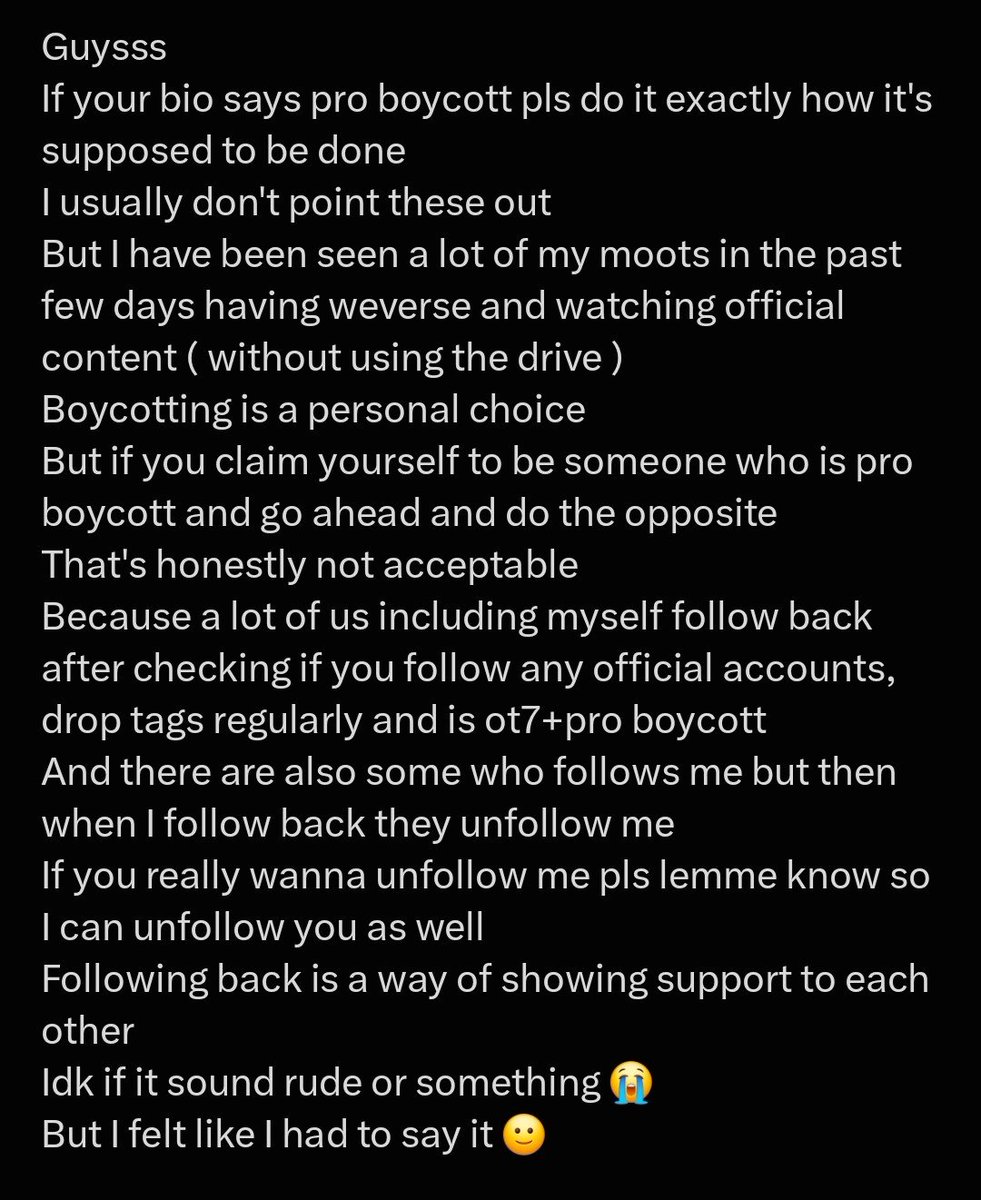 evan_enhypen07's tweet photo. Guysss 
Pls give this a read
And pls do follow the boycott properly 🤍

BELIFT END THE NEGLIGENCE
#SevEN_Stay_Entwined
#Boycott_HYBE_Demand_Respect https://t.co/48EoHOgc5A