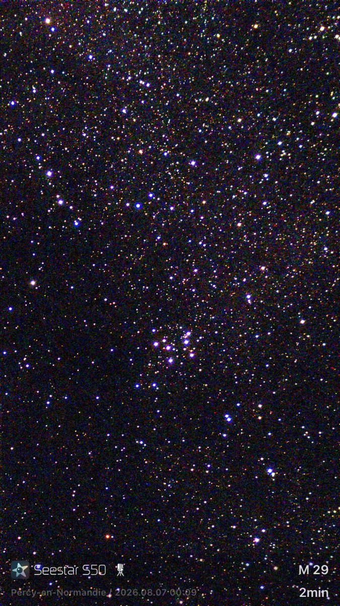 ahenk75's tweet photo. M29 & IC 1318 share the same patch of sky in Cygnus near the star Gamma Cygni (Sadr) 🔭Img1 on Aug14, 2023 @Unistellar #eVscope🔭Img2 on Aug7, 2026 @zwoastro #Seestar 50🔭Img3 on Aug10, 2026🔭Img4 on Oct12, 2025 #Space #Astronomy https://t.co/zHouEIM28o