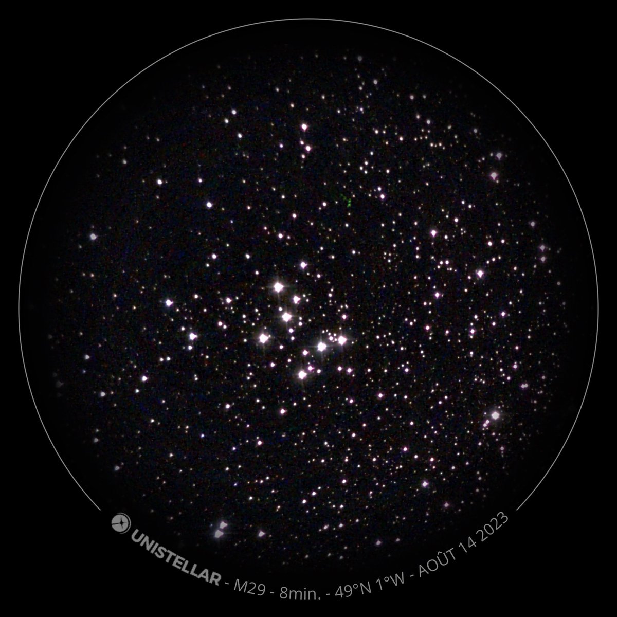 ahenk75's tweet photo. M29 & IC 1318 share the same patch of sky in Cygnus near the star Gamma Cygni (Sadr) 🔭Img1 on Aug14, 2023 @Unistellar #eVscope🔭Img2 on Aug7, 2026 @zwoastro #Seestar 50🔭Img3 on Aug10, 2026🔭Img4 on Oct12, 2025 #Space #Astronomy https://t.co/zHouEIM28o