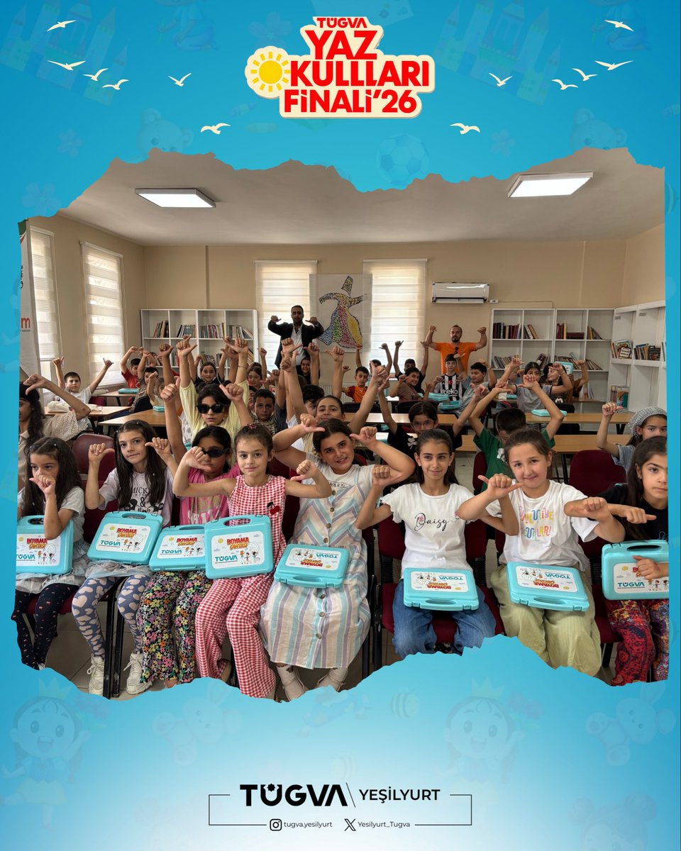 Yesilyurt_Tugva's tweet photo. 📍 Yaz Okulları Finali

TÜGVA Yeşilyurt olarak Yaz Okullarımızı; eğitim, eğlence ve güzel hatıralarla tamamladık. 🎨

Kardeşlerimize Boya Setleri hediye ederek yaz günlerine renk kattık. Onların tebessümü, geleceğe dair umutlarımızı daha da büyüttü.

#TÜGVA #YazOkulları https://t.co/CIfFnHli93