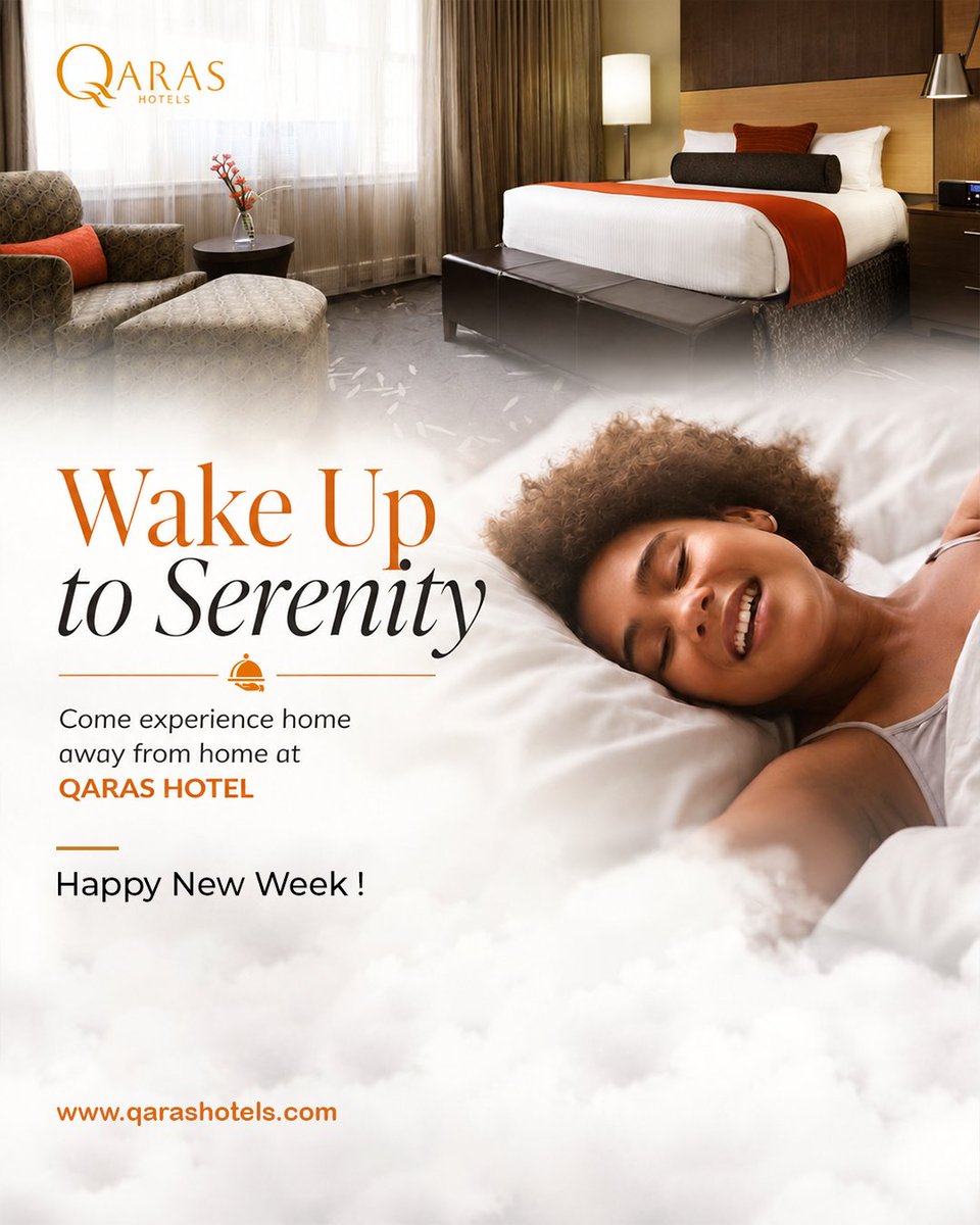 qarashotels's tweet photo. Wake up to Serenity.🧡

Whether you’re travelling, working, or simply taking a well-deserved break, Qaras Hotels is ready to make your stay feel like home away from home.

Here’s to a beautiful and restful week ahead. https://t.co/muW6RlKx8l