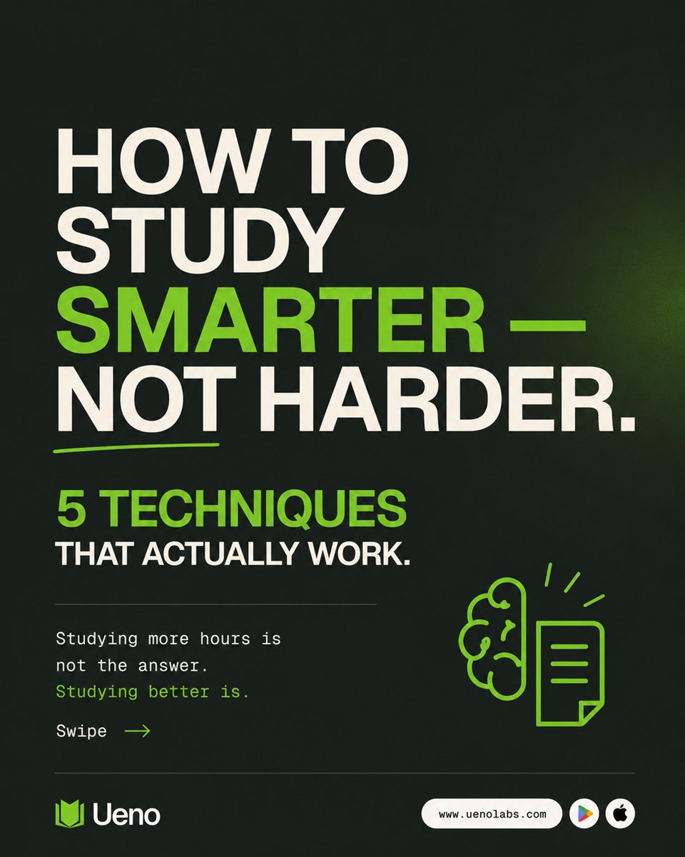 Useueno's tweet photo. Hard work alone doesn't produce outstanding results. Right results come from the right work. And whenever hard work led to success, it was because that effort was right.

Here's how to study right and not just hard:

#UENO #EdTech #Operations #EducationInnovation #BuildingUENO https://t.co/7jZgLdij71
