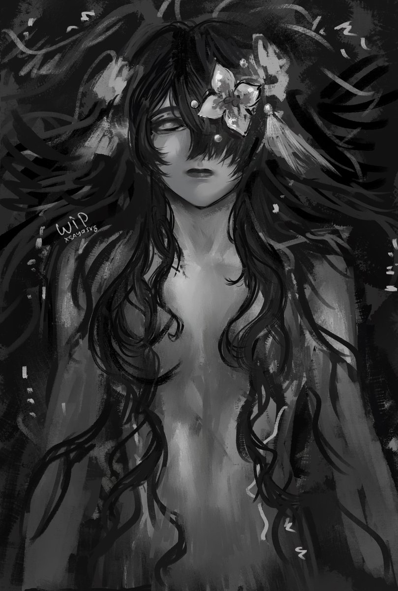xsayasvg's tweet photo. Horror Vodyanitsa wip??? 
#vodyanitsa #genshin https://t.co/jvBhDluN2D