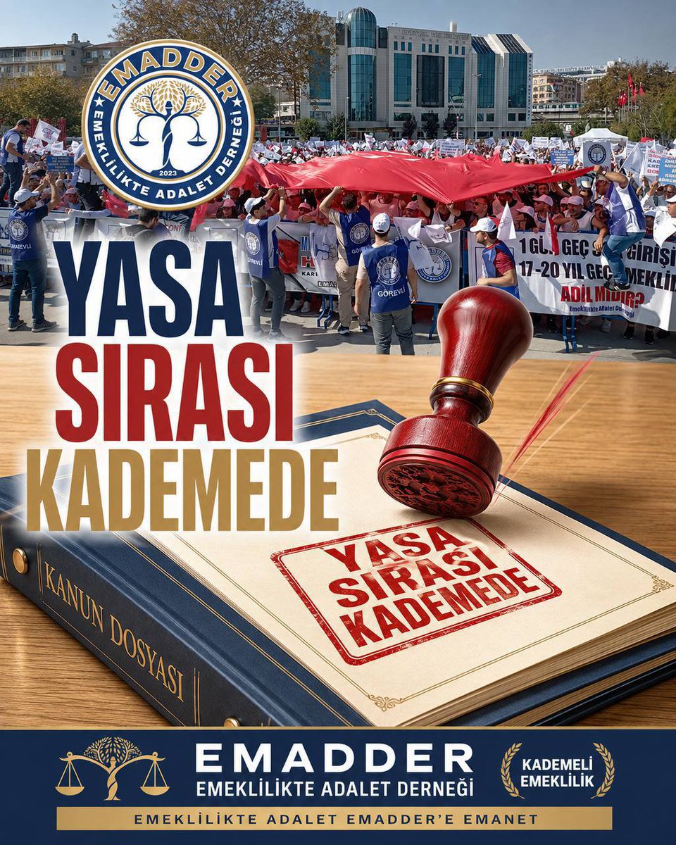 Hacerkf's tweet photo. Milyonlarca vatandaş adalet bekliyor 
Bir gün yada bir kaç yıl sonra işe girmenin bedeli 17-20 yıl olmasin...

Bunu hiçbir vicdan kabul  etmez ...
adalet istiyoruz....

 kademeli emeklilik anayasal haktır
@EmadDernegi
#YasaSırasıKademede https://t.co/bp29iPLtEY