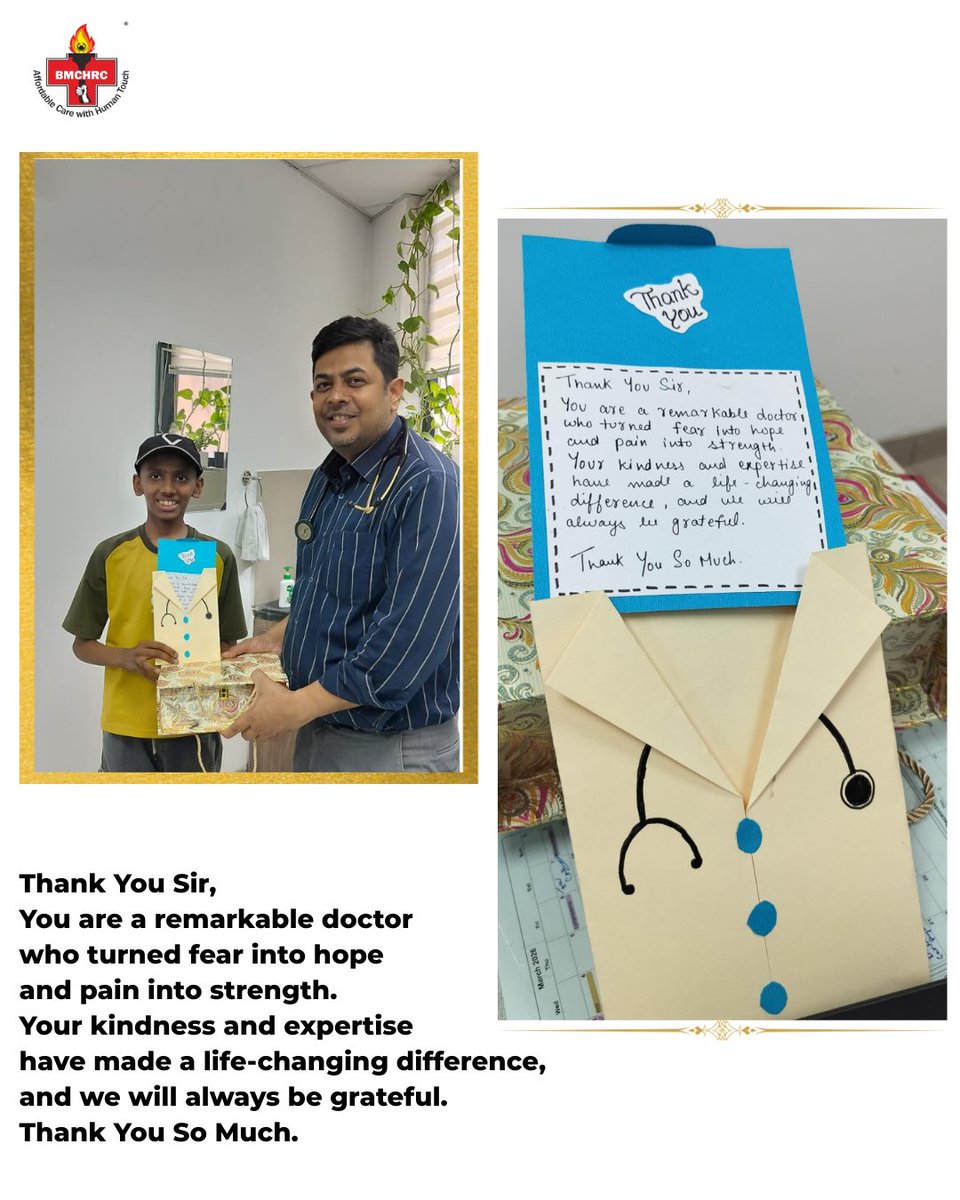 BhagwanCancer's tweet photo. Every word of appreciation inspires us to do better.
We sincerely thank the patient and family for their kind words and appreciation of Dr. Prakash Singh Shekhawat @hematology_dr  Your trust motivates us to continue providing compassionate and expert cancer care. https://t.co/rfM5nKrfaJ