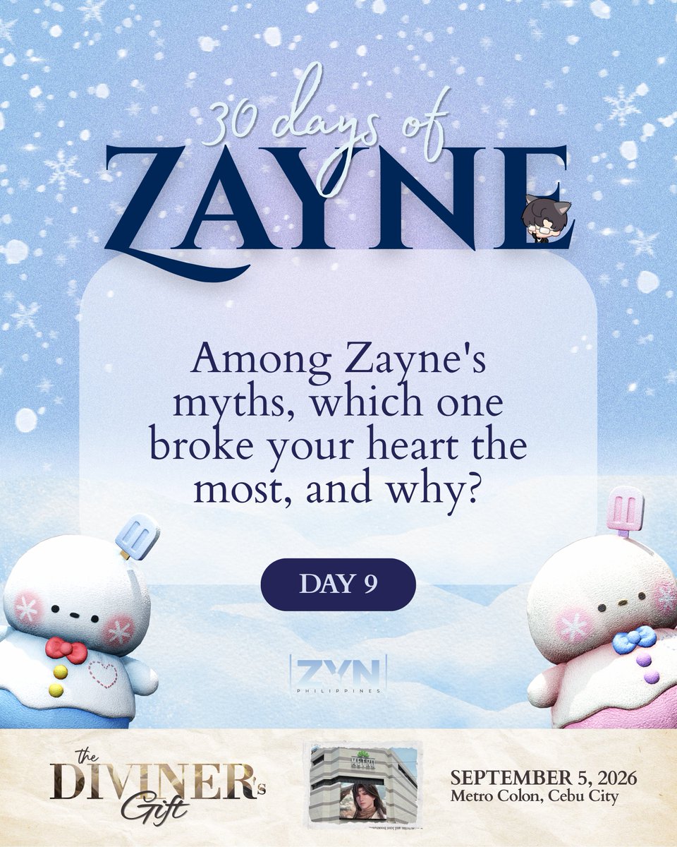 absolutezayneph's tweet photo. ✨ D-9 ✨ TO ZAYNE’S BIRTHDAY! 🥳
Quote or reply with your answers to this question:
Among Zayne's myths, which one broke your heart the most, and why?
❄
#30DaysofZayne #HappyZayneDay #Zaynetember #loveanddeepspace #zayne #TheDivinersGift #黎深 #恋与深空 #レイ #이서언