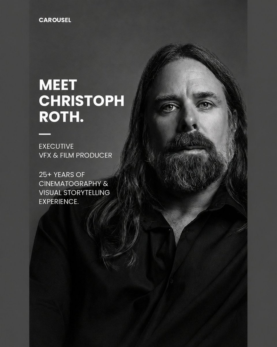 carouselstudio_'s tweet photo. Meet @CHRISROTH_xyz  Executive Producer at Carousel.

With 25+ years across VFX, film &amp; visual storytelling, Christoph’s credits include Guardians of the Galaxy, House of Gucci, The Little Mermaid, The Lion King &amp; Game of Thrones.

#CarouselStudio #VFX https://t.co/otv1Tpz1G7