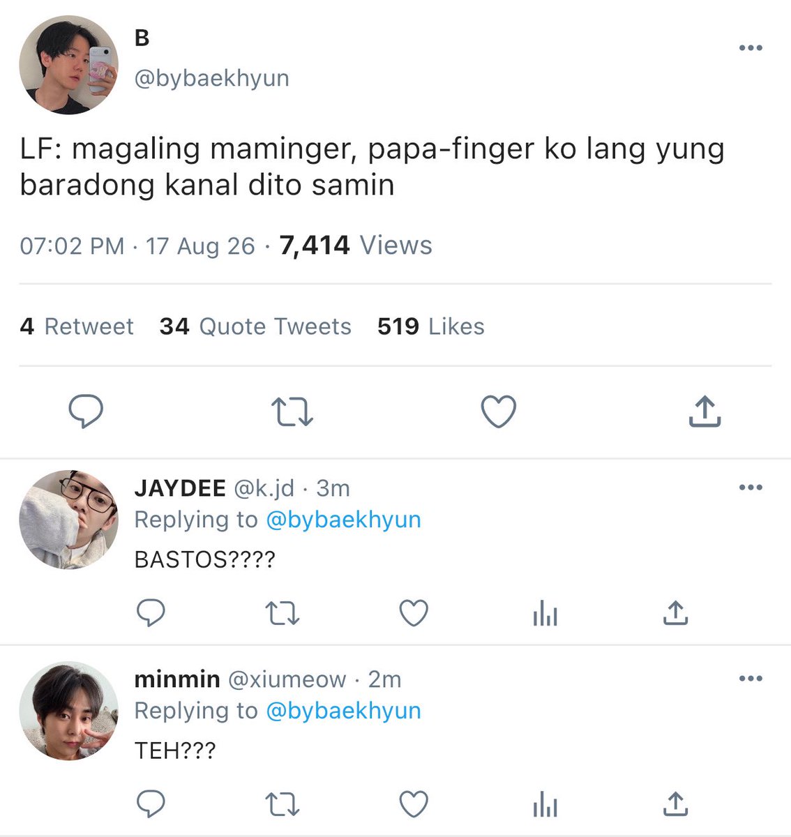 ctrlvern's tweet photo. #chanbaek one twt au — bagyuhan na’t lahat pero ito sila ☝️😔 https://t.co/Z5SGobM3nO