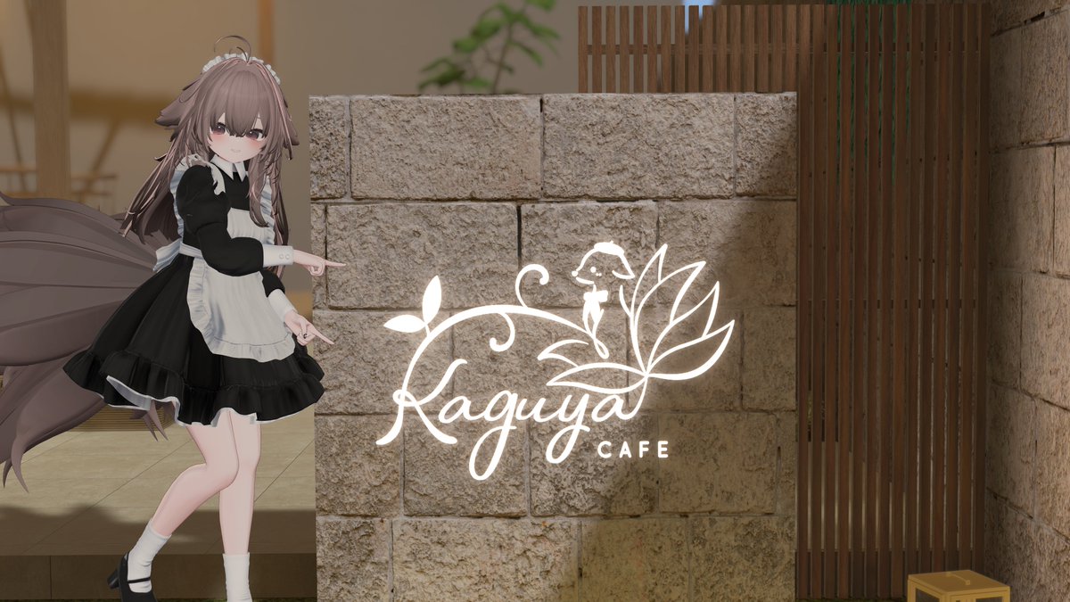 kaguya_cafe_vrc's tweet photo. 🌙⋆｡˚✩

┈┈ Kaguya Cafe OPEN準備中 ┈┈

Kaguya Cafeのロゴ、
みんな見てくれたかな？

実はお店の前にも、
どーん！とロゴが置いてあります ₊✦

もしご来店できたときは、
ぜひここでお写真撮ってみてね 📷🎀

そして、
私たちの紹介もそろそろ…できるかも…！？ https://t.co/hmxXClS18k
