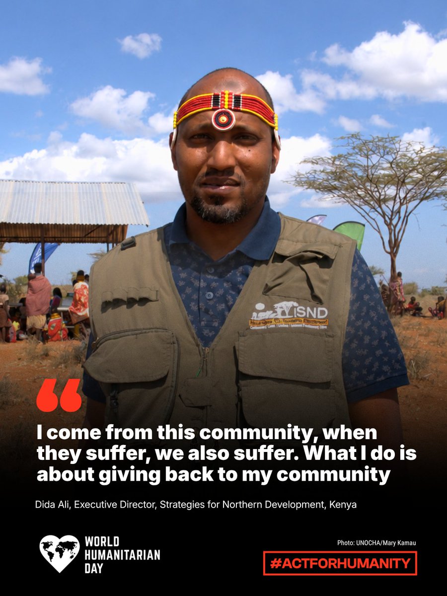 UNOCHA_ROSEA's tweet photo. Dida leads operations for @SNDAfrica to provide cash assistance to his community in Samburu, #Kenya.

As drought and water scarcity continue to threaten lives and livelihoods, local actors are best placed to ensure a timely response.

#ActForHumanity https://t.co/92OsloFk0P