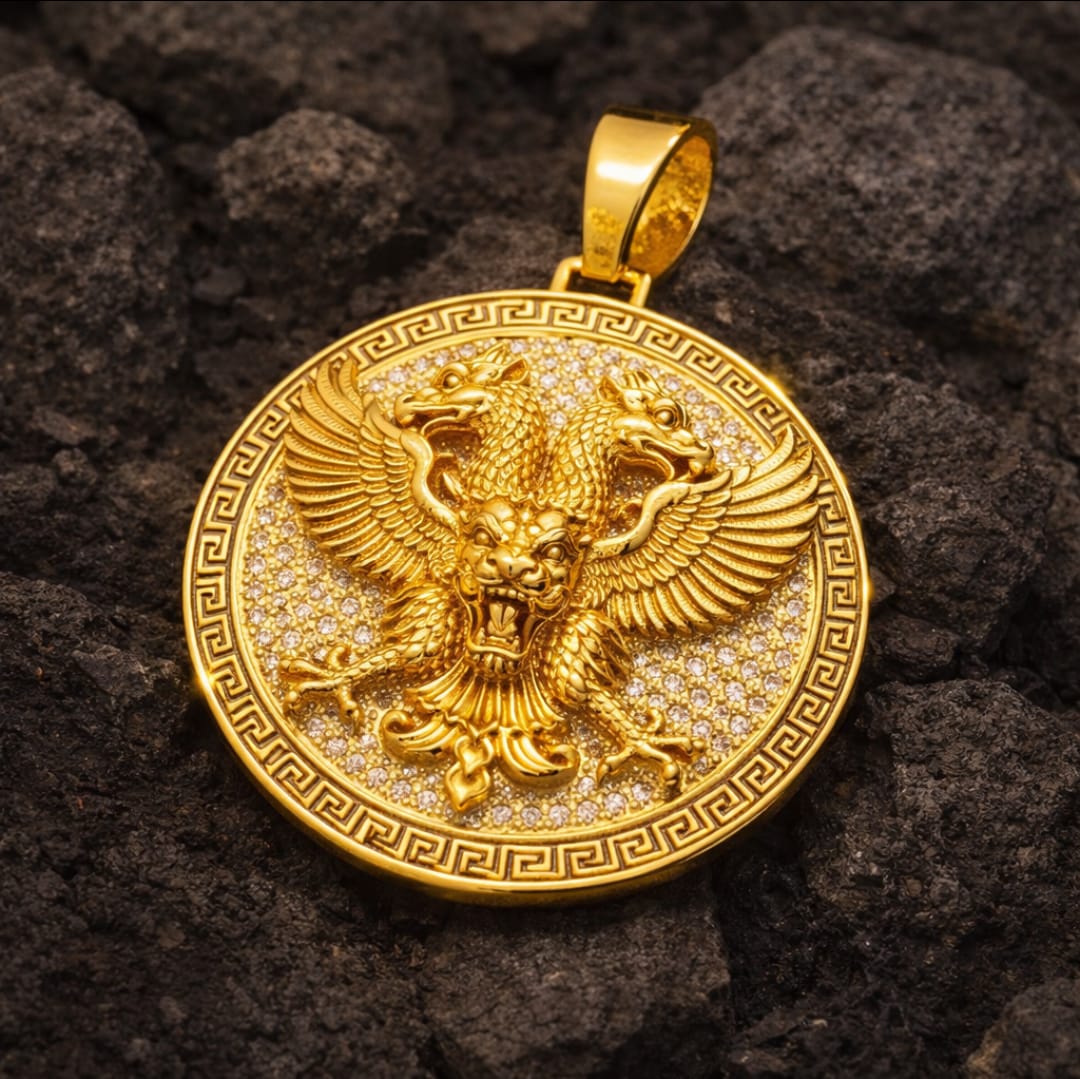 canarese_'s tweet photo. Exclusive for kannadiga men. 
ಹುಲಿ ಉಗುರು pendent ❎ 
ಗಂಡಭೇರುಂಡ pendent ✅ https://t.co/4p1KAuBpEU
