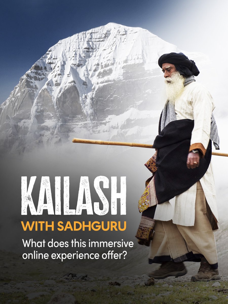 ishafoundation's tweet photo. Experience Kailash with Sadhguru – online! Follow the live route map, watch highlights and moments from the journey, and send your questions to Sadhguru on the Sadhguru App. https://t.co/JD1jxSOBMF