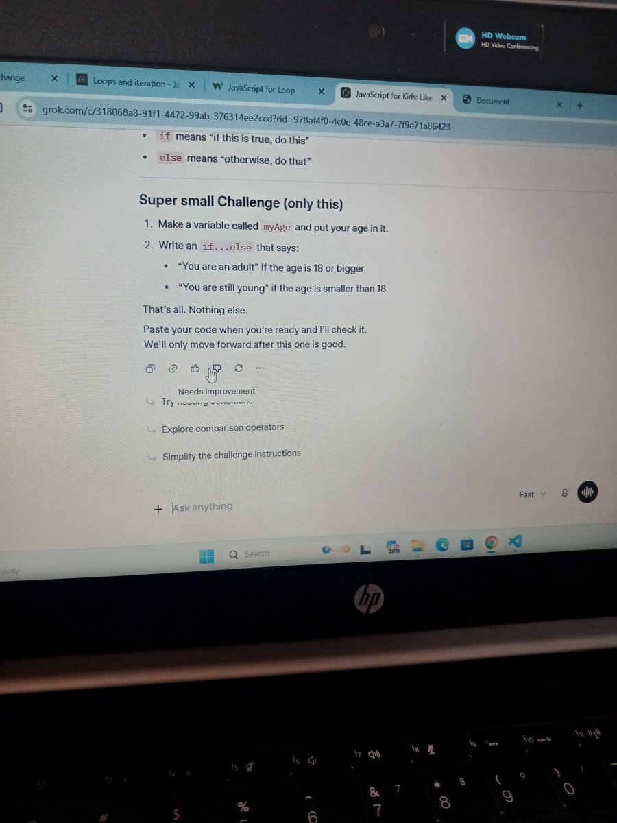 AspireDaily69's tweet photo. 100 days of showing up and learning to code. 💻

Currently learning JavaScript and documenting the journey along the way.

If you’re new to coding too, let’s connect and learn together. 🤝

#100DaysOfCode #JavaScript #Coding https://t.co/Lup7rmdvuP