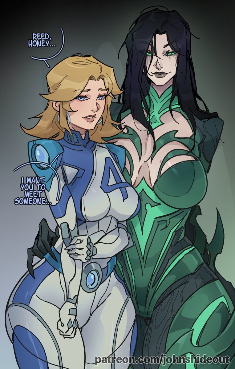 johnthedevious's tweet photo. Sue and Hela are up to something ~ ✨ https://t.co/FbymqmUIq0