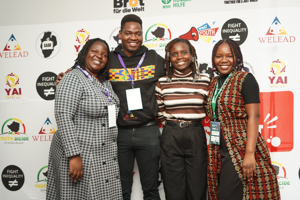 weleadteam's tweet photo. 🟦 In Pictures 🤌 2026 #WhatYouthWant SADC People's Summit WELEAD Delegates, capturing moments of youth leadership and engagement! #YouthPower #SADCPeopleSummit #PeoplePower
@NAYOZimbabwe @YetTrust @DeafZimTrust @NYDT1 @youth_invest @tafireitakaedza @GodsFlower_ @GlenDhliwayo @glanyline @tapiwa_chiriga @BorisCde @johncollinsZW @africaIYP @AUEUYouthLab @euinzim @GIZAfricanUnion @RetzlaffCh @Che_Guevara_ZW @NawagunaS @ngadziore @MalemaZw @ropamakumire @MakomboreroH @marko_muropa @namataik_ @_DASonline @DanaiDChirawu @nangozimbabwe @Zinasuzim @DougColtart @NicolaWatson13 @eva_tarie @ZimRightsLIVE @PhilFungurai @amnesty_zim @advora_1 @AnnahSande @Mhukatakunda @cdemlambo @WHH_Zimbabwe @trocaire @TrustAfrica @BROT_furdiewelt @SAPSN99 @WalpeAcademy @AdvMunhangu @TapiwaMagaisa3 @SoniaMarrion