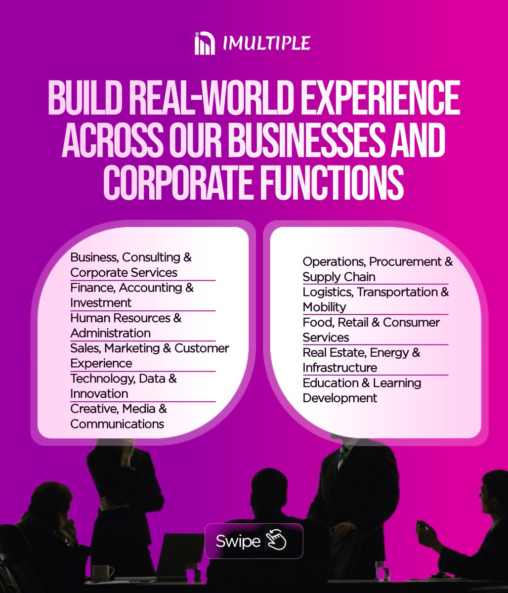 imultipleholdco's tweet photo. What if the experience on your CV could finally match your potential? Experience at iMultiple bridges the gap.

Work on real projects. Build your skills. Strengthen your CV and portfolio.Grow your network.

📩 Send your CV + brief intro to eai@imultipleholdings.com

#CareerGrowth https://t.co/yJmQNW4LO6