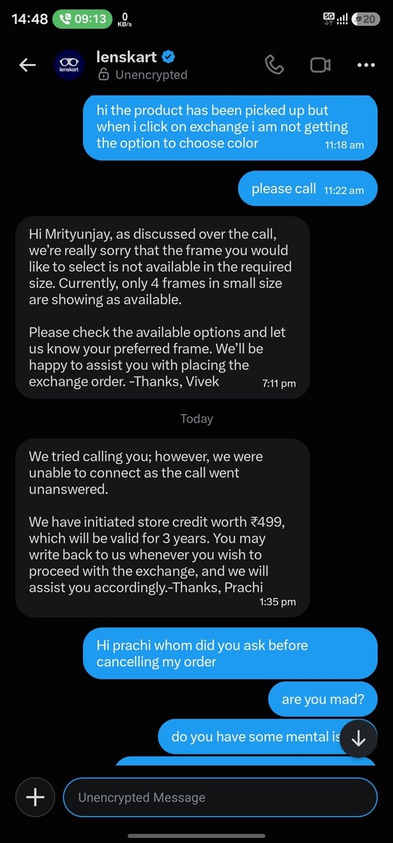 Vikash2097's tweet photo. @Lenskart_com whom did you ask before cancelling the order, now i am unable to place the same order https://t.co/tkGiixxcJk