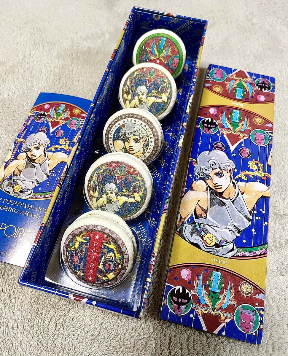 Che2_happy47's tweet photo. 大阪の洋菓子店ポアールさんの荒木先生コラボ、買っちゃった〜〜✨☺️食べるの勿体無すぎて、でも美味しい内にっ！と思って断腸の思いで食べたらめちゃくちゃ美味しかったです😭缶が芸術品✨ https://t.co/Si6w3n2eFu