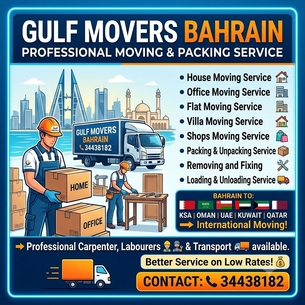 HouseMovers3's tweet photo. ➡️ Gulf Movers Bahrain 
 We are Professionals in #Moving and #Packing and #shifting #house, #flats, #villas and #offices #Shop and #Furniture #Have #Store 🏠🏢
➡️Professional carpenter, labour's👨🏻‍🔧👷‍♂️ &amp; transport🚛🚚 available. 
📞Call/ Whatsapp +973 34438182 and we will be happy https://t.co/YNoEDUR6eU