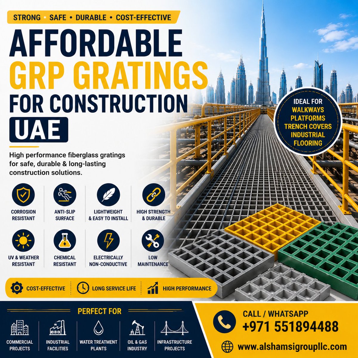 Al_Shamsi_Group's tweet photo. 🏗️ Affordable GRP Gratings for Construction UAE

📍 Available Across UAE – Dubai | Abu Dhabi | Sharjah | Ajman | RAK | Fujairah | UAQ | Al Ain

📞 Call / WhatsApp: +971 551894488
🌐 Al Shamsi Group LLC

#GRPGratings #GRPGratingUAE #AffordableGRPGrating #FiberglassGrating https://t.co/Y9xXgCRgYB