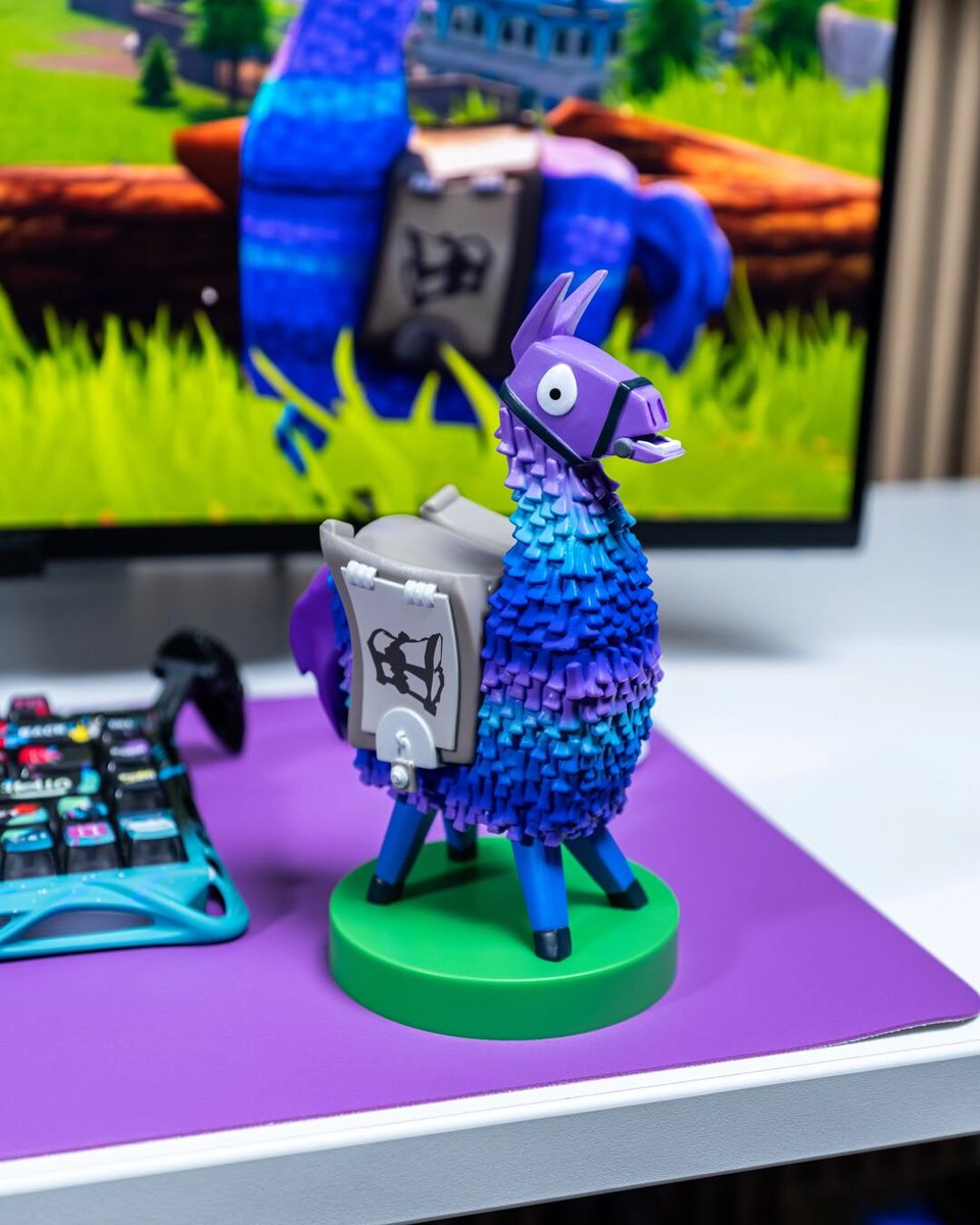 exgpro's tweet photo. 🦙 The moment you spotted a Supply Llama...  🏃 You stopped fighting. 🌩️ You ignored the storm. 🦙 You chased the Llama.  Now it's taken pride of place on your desk.  

#Fortnite #EXGPro #Gaming #SupplyLlama https://t.co/R8vxGsp3kI