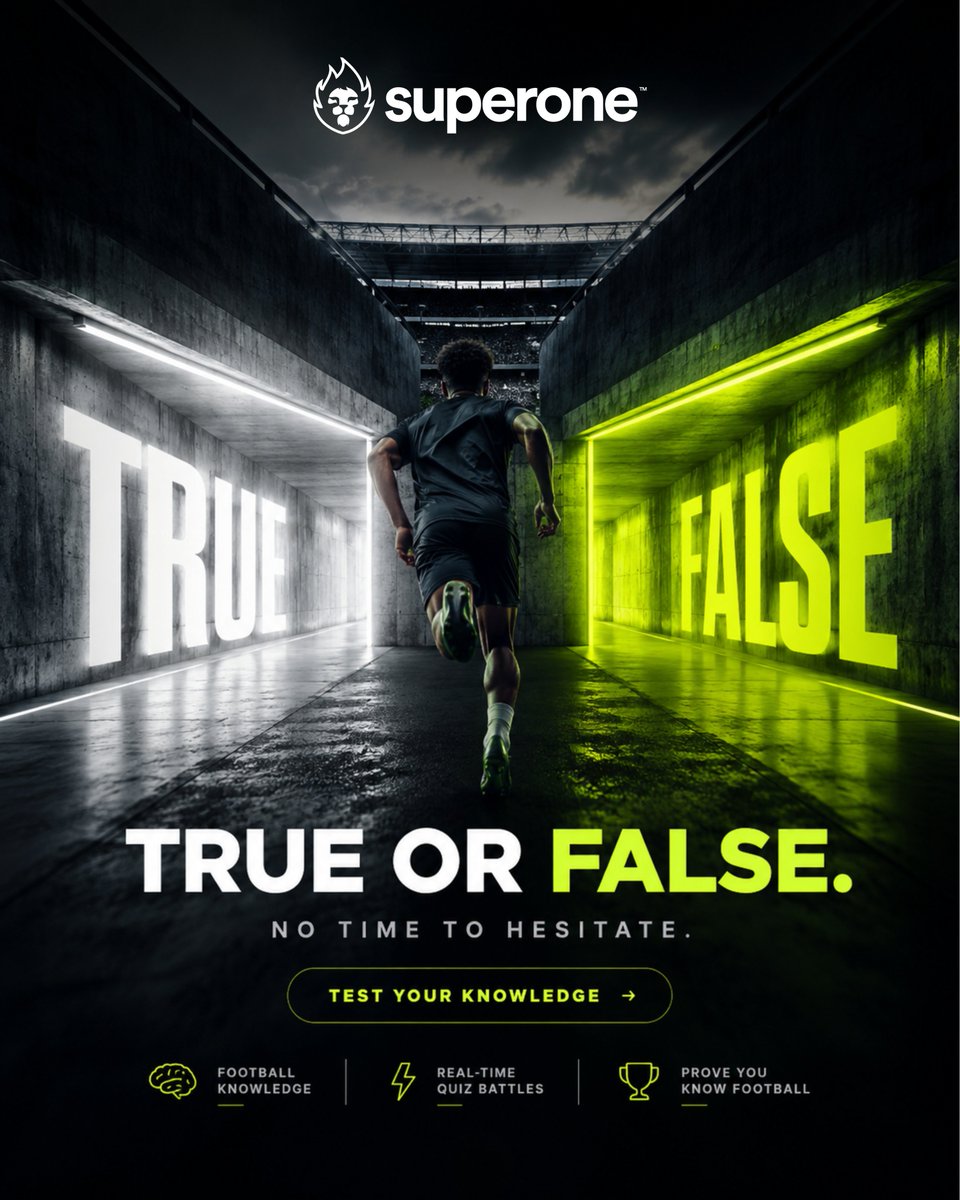 superoneplay's tweet photo. TRUE OR FALSE

No time to hesitate. Real-time quiz
battles.

#SuperOne #FanBattle #TrueOrFalse https://t.co/kWjlNBptmu