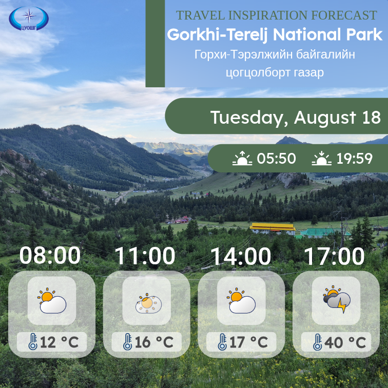 MfiDemo's tweet photo. Plan your day in Mongolia with confidence !

Enjoy your stay and remember to stay hydrated while exploring.

#ExploreMongolia #MeteorologicalUpdate https://t.co/74TMSweYm9