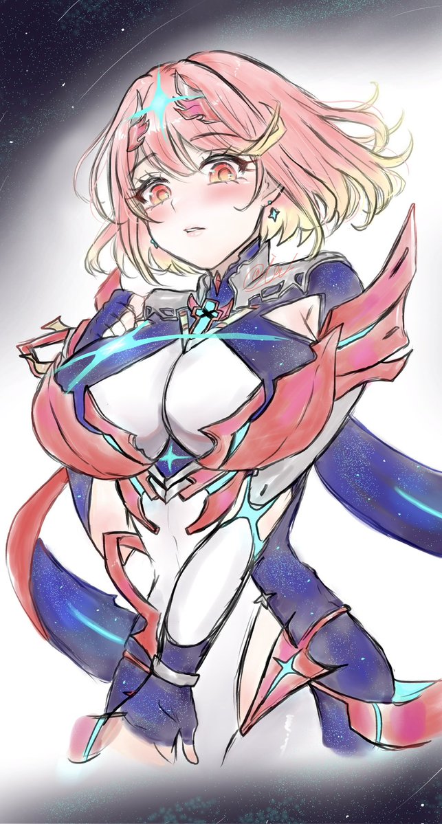 SFWXVE's tweet photo. 新衣装ホムラちゃん   pyra
#ゼノブレイド2  #Xenoblade2 https://t.co/KhuH07K8CK
