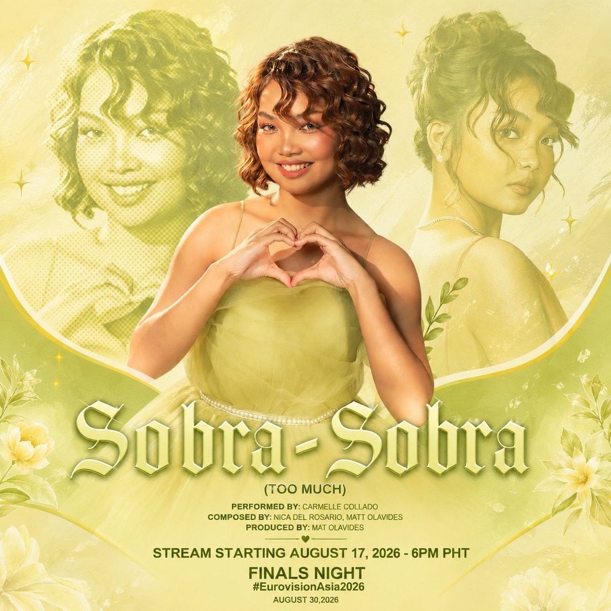 carguelofc's tweet photo. CARGUELIANS, let’s support Carmelle Collado! 🎶✨
Join the “Sobra-Sobra (Too Much)” streaming party today, August 17 at 6PM PHT! Stream, share, and vote for Carmelle! 🫶🎤
Let’s show our love and support! 
#SobraSobra #CarmelleCollado #EurovisionAsia2026 https://t.co/zLwFWnNQwT