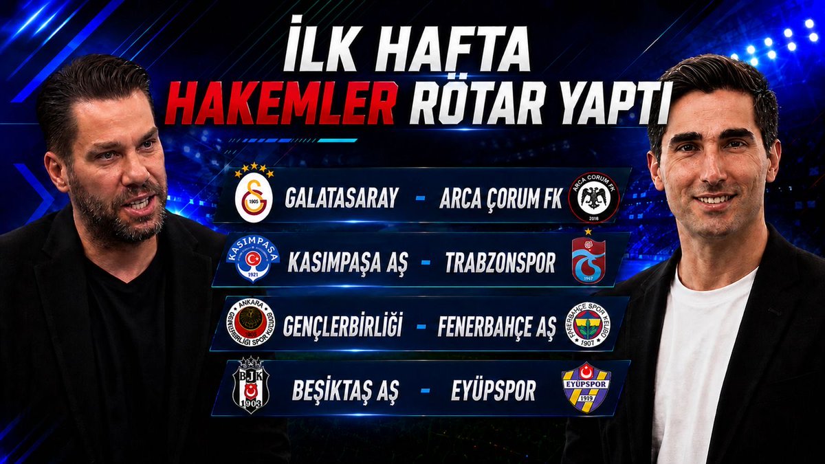 firataydinus's tweet photo. İlk hafta hakemler rötar yaptı!
Bazı maçlarda futbolun önüne geçen kararlar vardı.
Haftanın “reyting lideri” ise Dallas oldu!

Yeni bölüm yayında.
https://t.co/XmY9LgP9H6 https://t.co/t1PrsXbQLk
