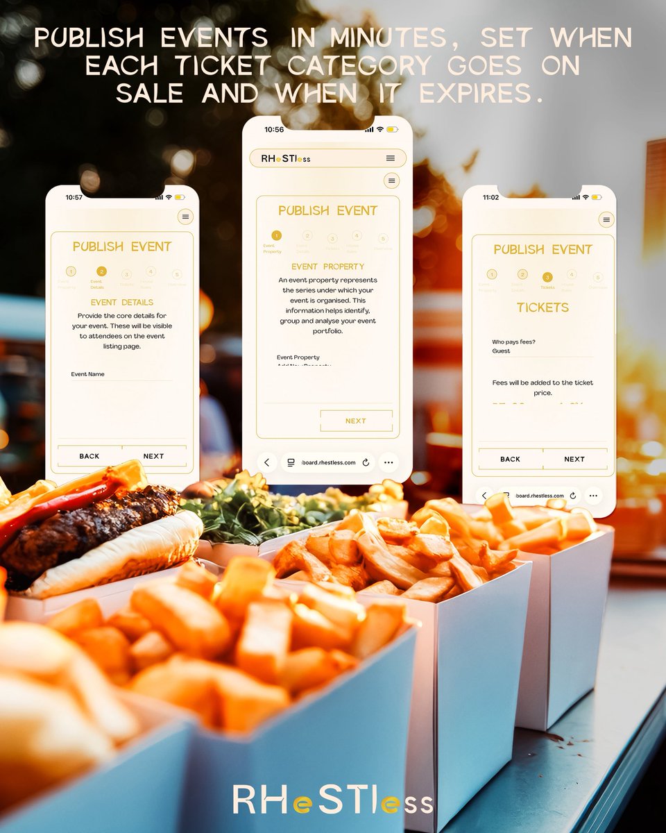 _RHESTless's tweet photo. Once approved, Event Hosts can publish an event in minutes, from launch date and event details through to when each ticket category goes on sale and when it expires.

Learn more on https://t.co/G5Y2lLg2aG https://t.co/GtBR5SHm6A