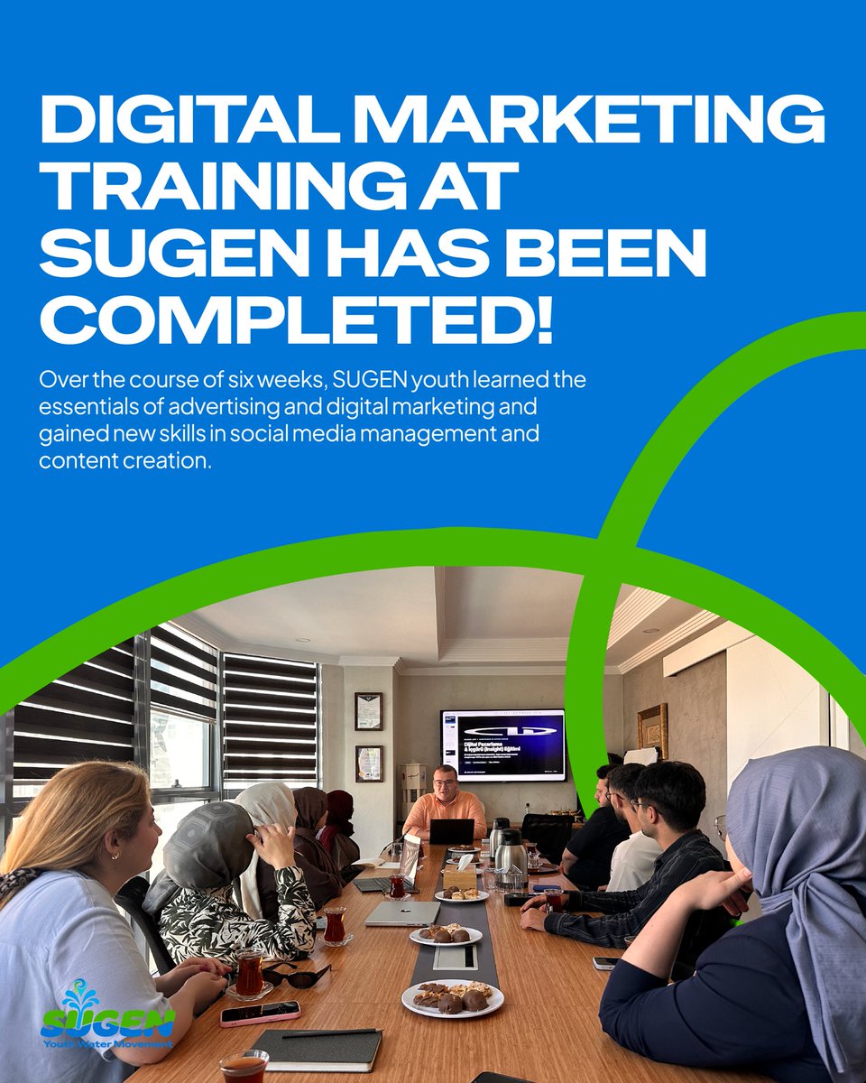 Sugenglobal's tweet photo. For 6 weeks, we learned, grew, and developed together. 💧

Our young members at SUGEN successfully completed their digital marketing training, gaining new skills in advertising, social media management, and content creation.

#SUGEN #DigitalMarketing #SocialMedia https://t.co/VEHgtBe44E