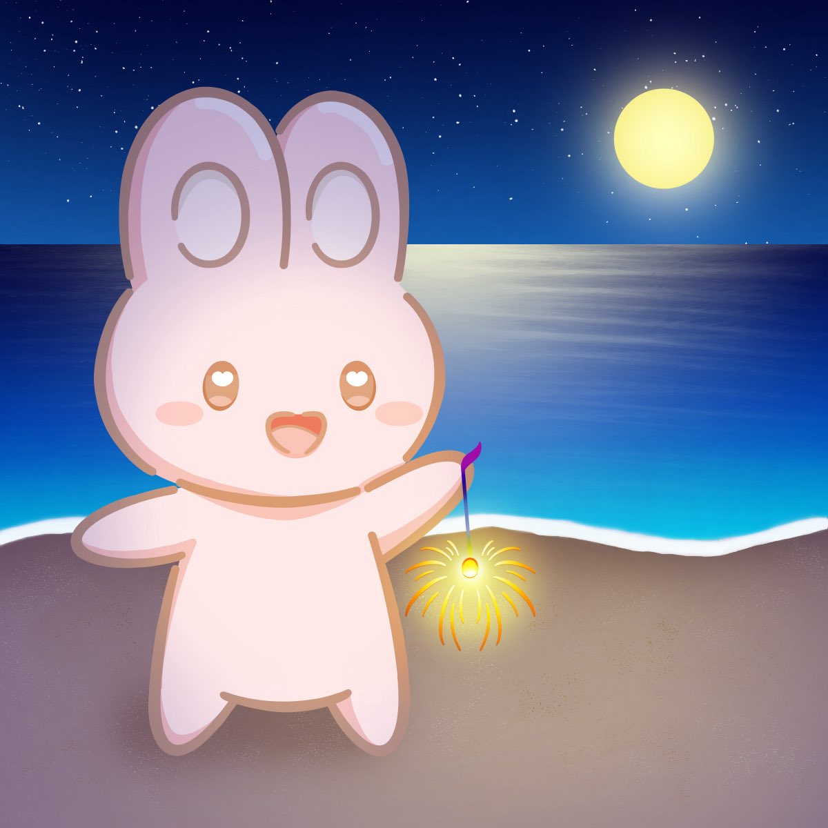 usasan_official's tweet photo. 線香花火、ぱちぱち
#うささん
#イラスト https://t.co/DBV0mPRxgU