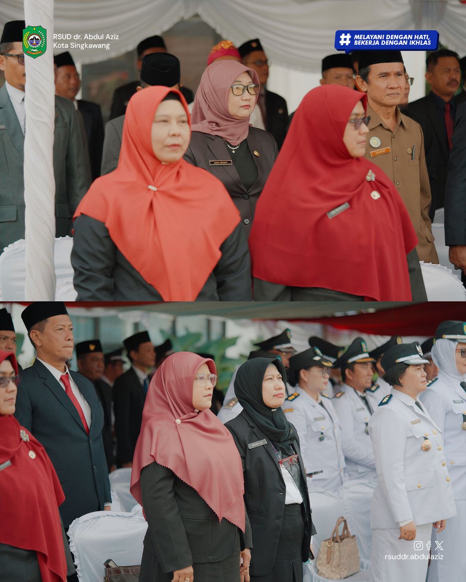 RSUDaaskw's tweet photo. RSUD dr. Abdul Aziz Singkawang dengan penuh khidmat turut hadir dalam Upacara Pengibaran Bendera Merah Putih memperingati HUT ke-81 Republik Indonesia di lingkungan Pemkot Singkawang.

#RSUDdrAbdulAzizSingkawang #HUTRI81 #PemkotSingkawang #KemerdekaanRI https://t.co/e4BaEM5lyE