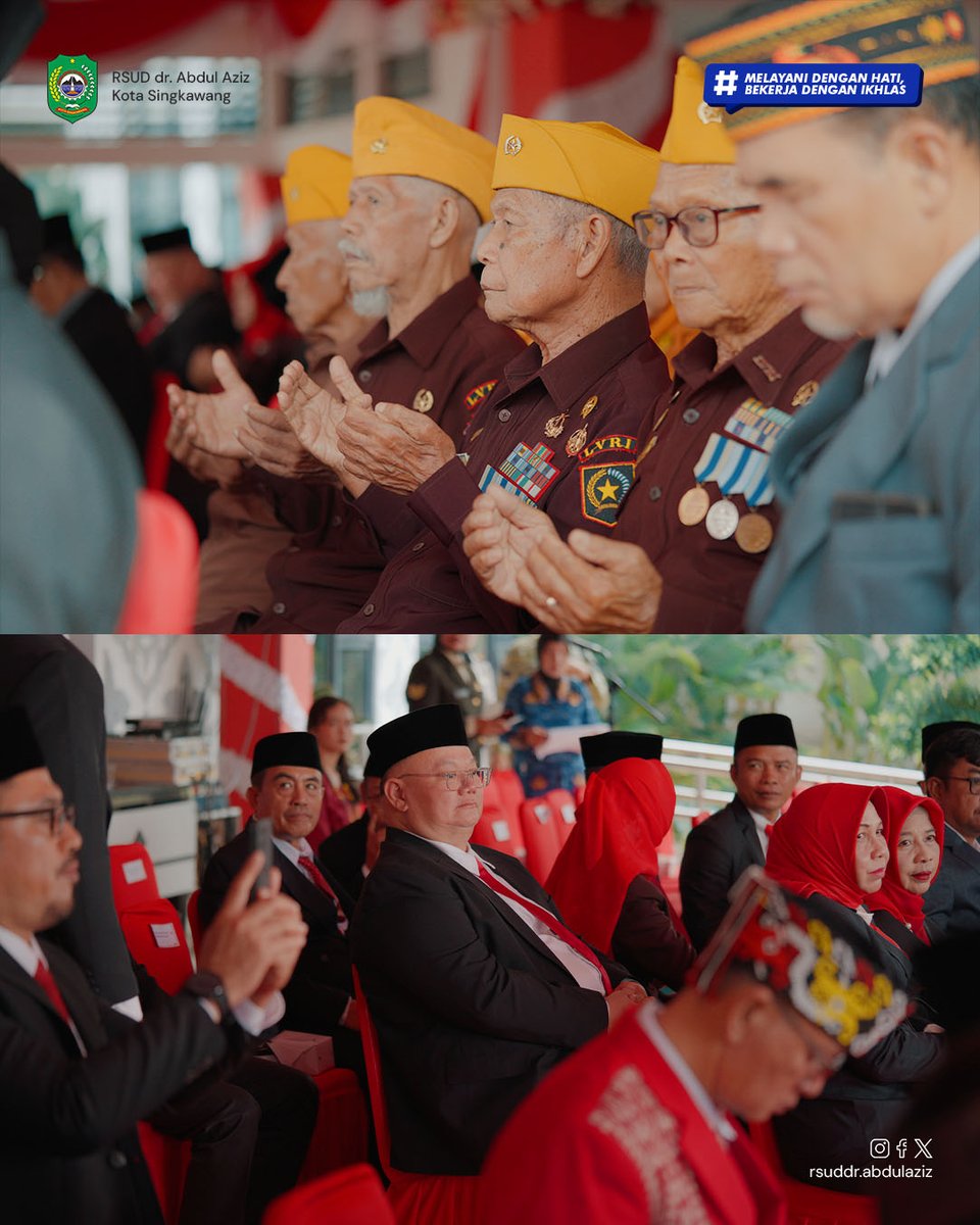 RSUDaaskw's tweet photo. RSUD dr. Abdul Aziz Singkawang dengan penuh khidmat turut hadir dalam Upacara Pengibaran Bendera Merah Putih memperingati HUT ke-81 Republik Indonesia di lingkungan Pemkot Singkawang.

#RSUDdrAbdulAzizSingkawang #HUTRI81 #PemkotSingkawang #KemerdekaanRI https://t.co/e4BaEM5lyE