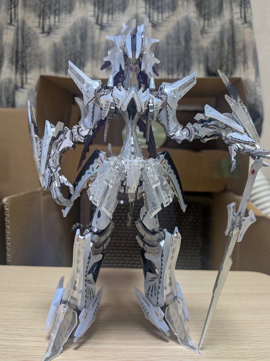 akira_tnk's tweet photo. ボークス レジンキット HSGK 1/100 星団最強GTM ツァラトウストラ軽装仕様　
製作その34
完成その5 
滅多にない正面。
斜め方向や真横から見たのと違った印象になります。
またいつものように回してみました。 https://t.co/DshekNJ97z
