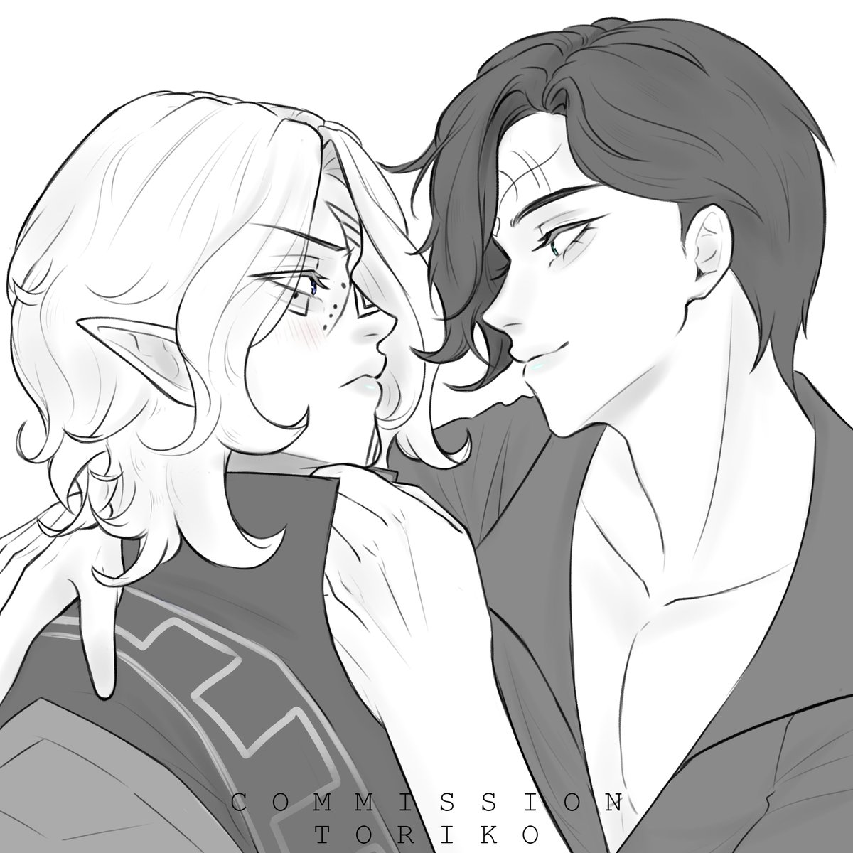 useless_toriko's tweet photo. Oc sketch portrait commissions! https://t.co/6mxpUzmO5t