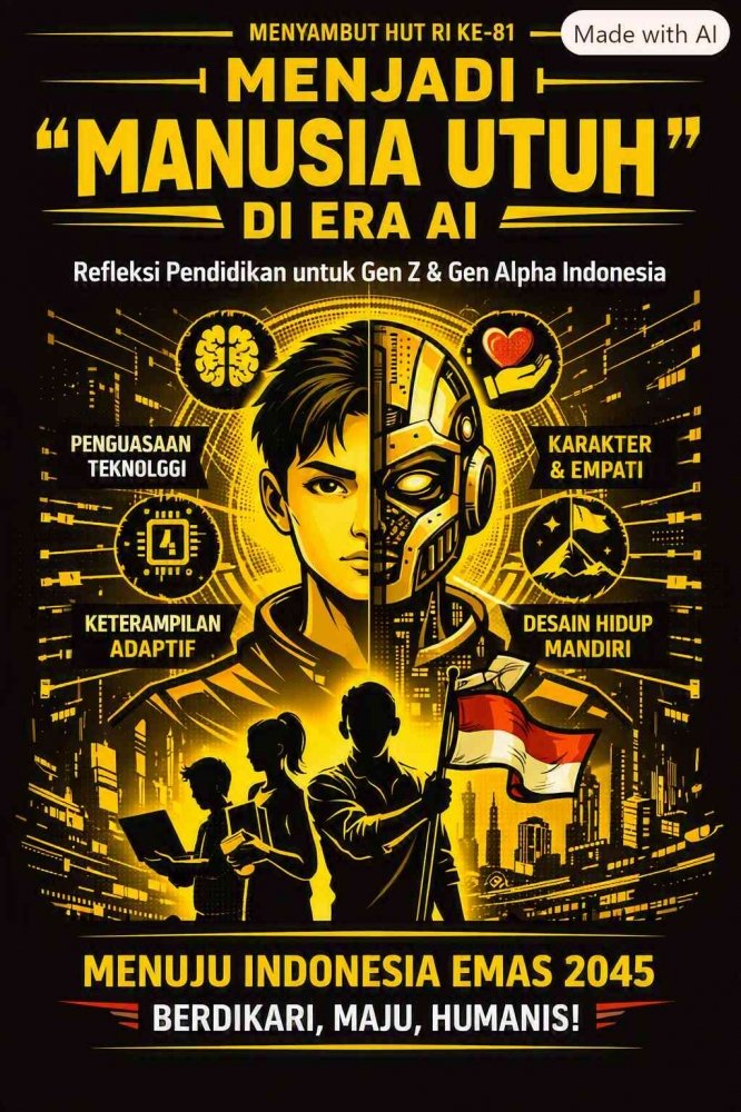 budimandjatmiko's tweet photo. #MerdekaDiEraAI tak cukup sekadar jadi pribadi yg kompeten (berpengetahuan &amp; berketrampilan) tapi harus jadi Manusia Utuh (cakap, berempati &amp; berkarakter) https://t.co/5ltl2lackn https://t.co/bjql3FmhR9