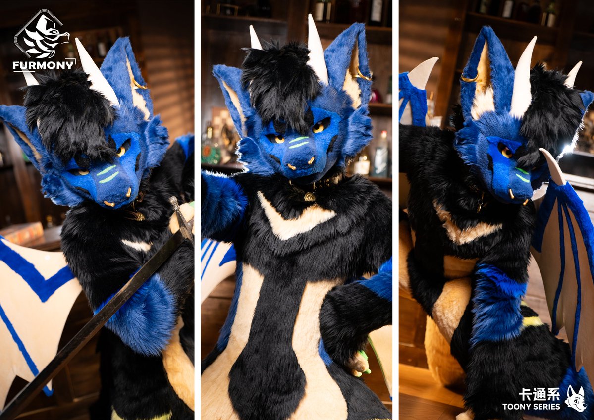 furmony's tweet photo. 「New Commission Finished」  
"Did you know dragons can bark? Neither did I. *chews on you chews on you chews on you chews on you chews on you chews on you chews on you chews on y-*"
Thanks for the trust from @fikofoxx

#furmony #furry #fursuit #鸿萌造物 https://t.co/YC1ghUQEt1