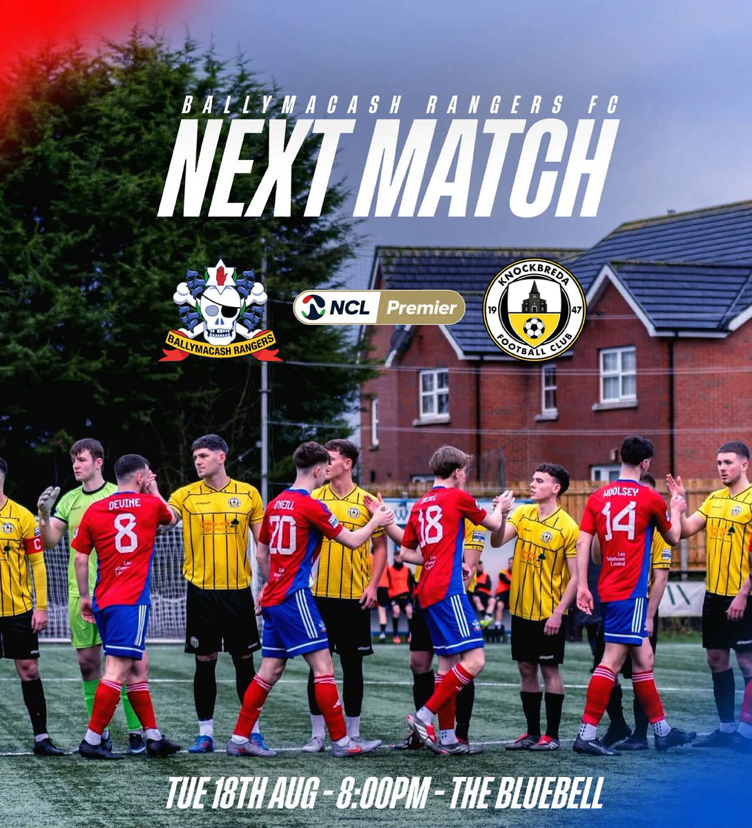 cashrangers's tweet photo. UP NEXT | Our first home game of the season π‘
Weβre back at the Bluebell tomorrow evening, with a match against Knockbreda in the NCL Premier π
Please note the updated kick-off time of 8pm π
#upthecashπ΄ββ οΈπβ½οΈ https://t.co/W0UTAhM9mB