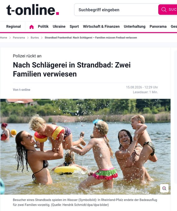 RZitelmann's tweet photo. Bild passt mal wieder hervorragend. Das sind die Familien, wie wir sie kennen, die immer für Stress im Freibad sorgen. https://t.co/SZsj4vpto7