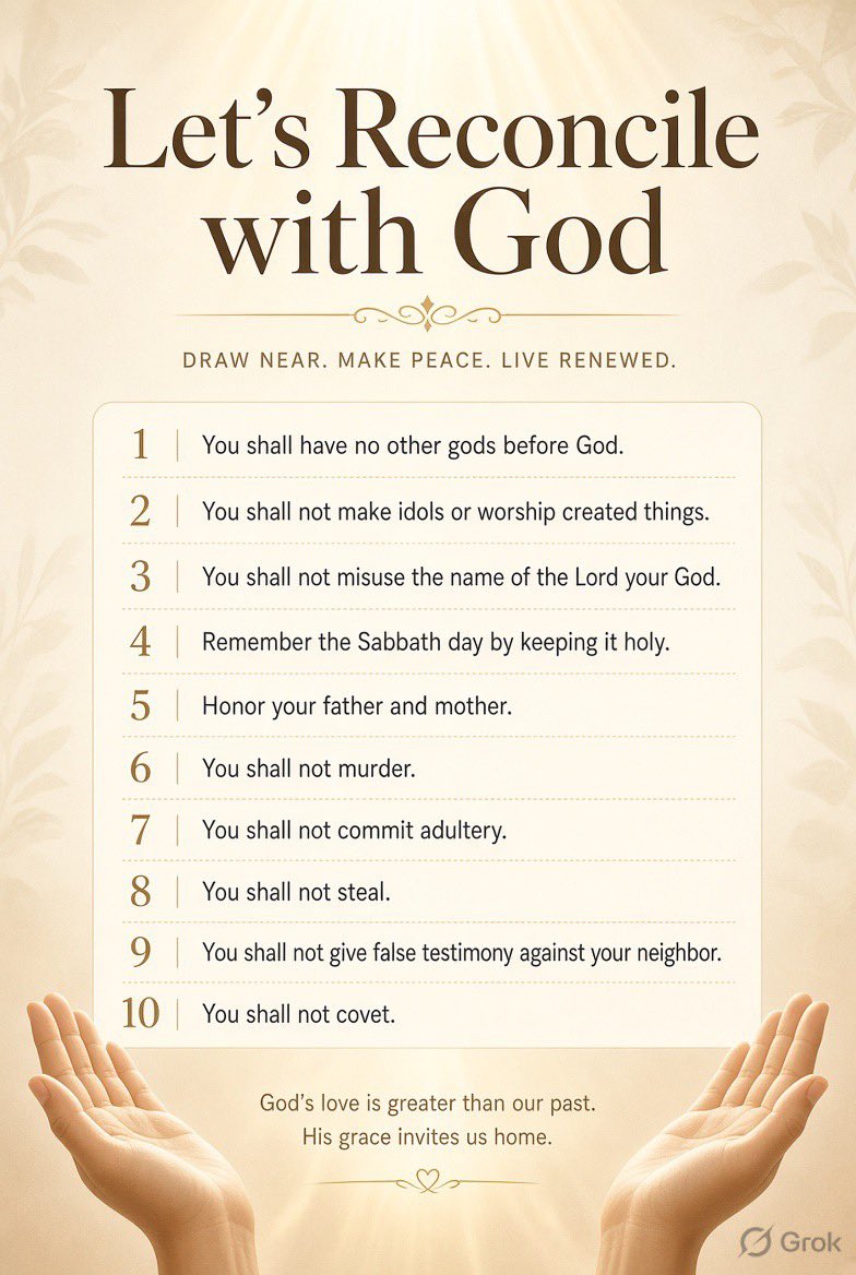 SaidAbuMustafa's tweet photo. 🛑✋They weren’t radicals.
They printed posters titled “Let’s Reconcile with God” — the Ten Commandments, common to every religion.
Opened their homes. Welcomed Muslims and Christians alike.
“Worship however you want. Just love God and follow the Commandments.”
The posters were everywhere. Then in April 2025 the arrests began. 👇keep reading