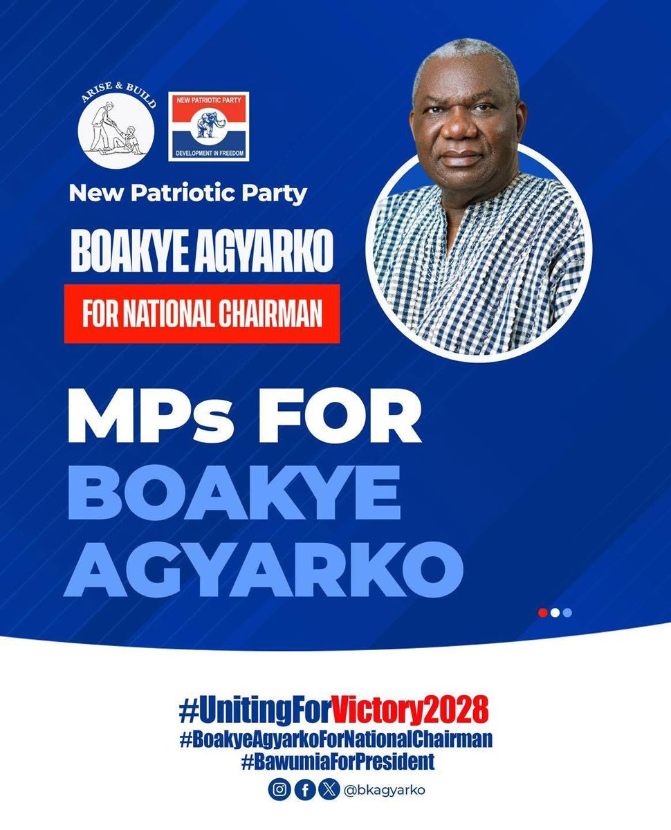 richmuffy's tweet photo. @ForTheRecordsGh Boakye Agyarko's bid for chairmanship is impacting everyone significantly.  
Boakye Agyarko for everyone; everyone for Boakye Agyarko.

Boakye Agyarko as National Chairman  
❤️🤍💙🐘📍

#BoakyeAgyarkoforChairman 
#AriseAndBuild https://t.co/4wnQ4uftH6